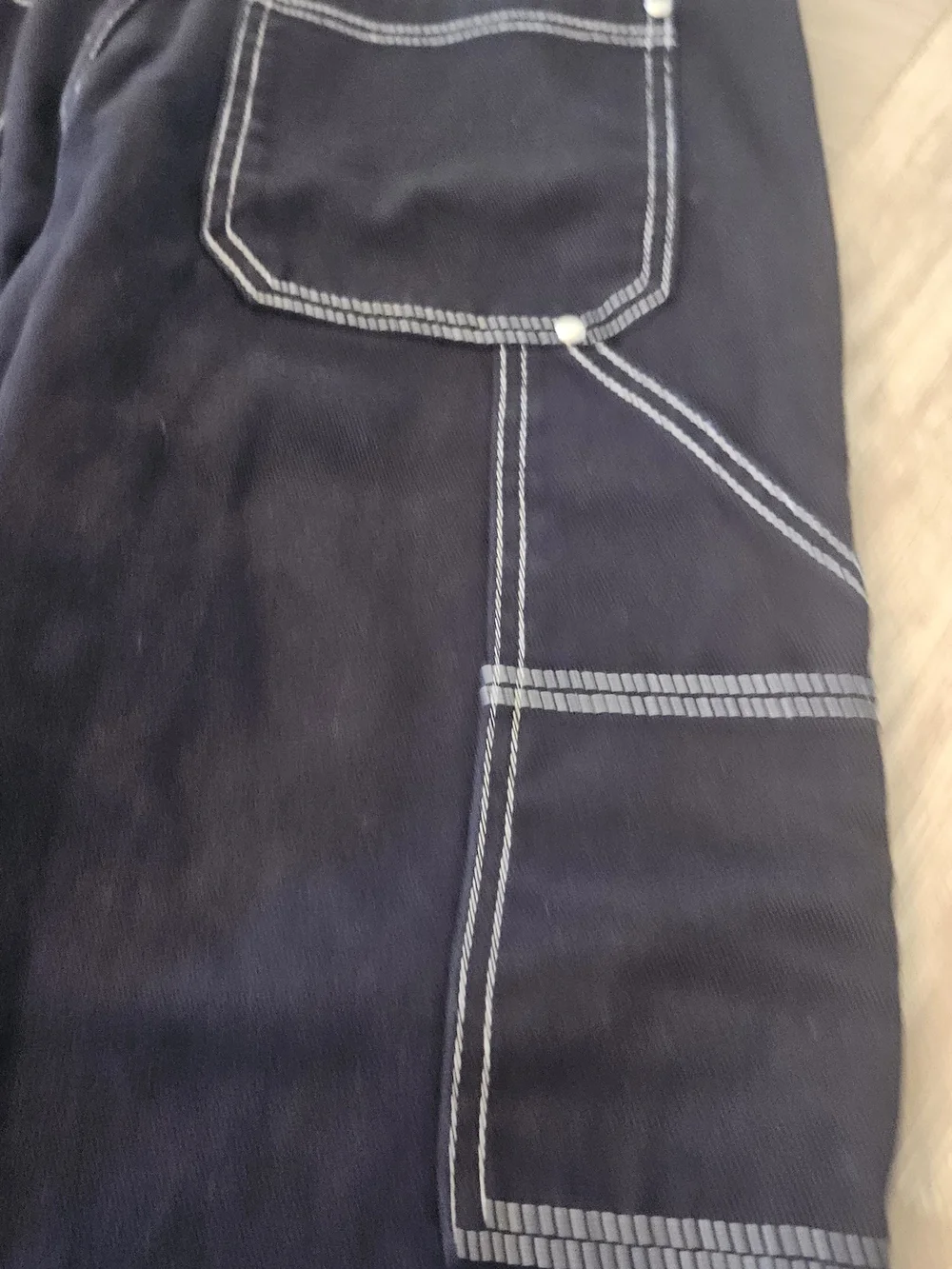 Men's FORD Black Workwear Jeans with Contrasting Stitching